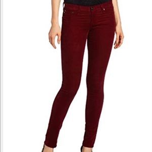 AG The Legging in red corduroy